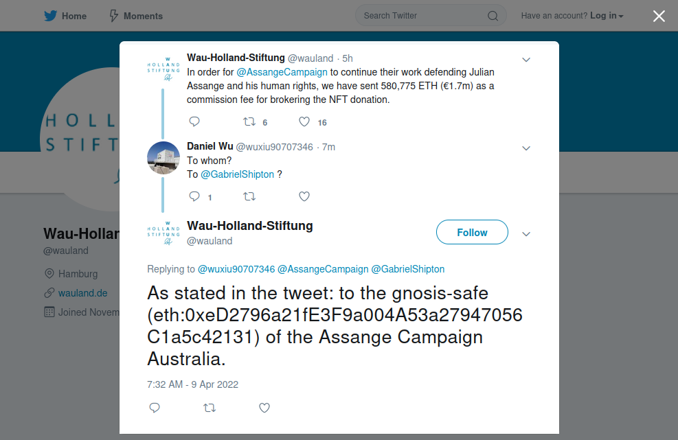 Wau Holland Stiftung keeps changing their explanation for this €1.7 ...