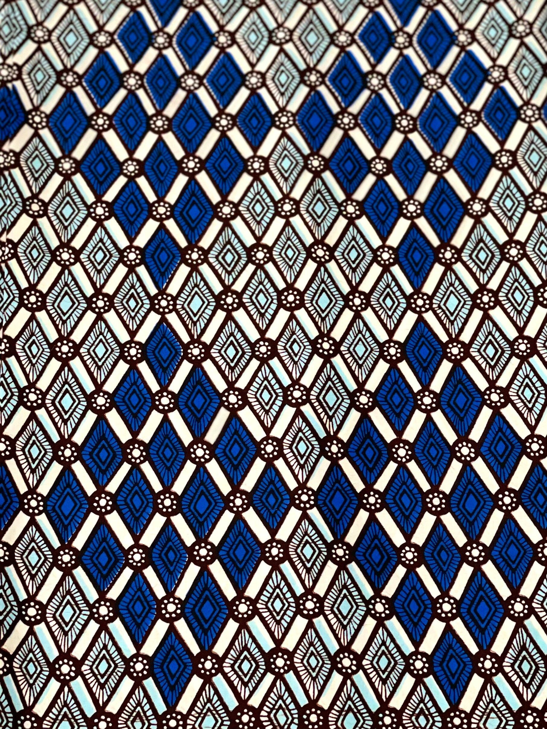 Vlisco Wax Hollandais Fabric - Authentic Dutch Cotton, 6 Yards